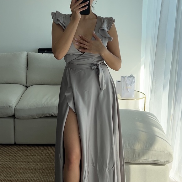 Satin Maxi Dress - Picture 5 of 8